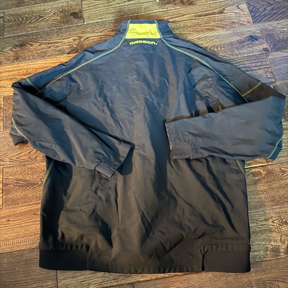 NIKE OREGON DUCKS Men's Fleece Lined Softshell Lightweight Jacket Size XL - Picture 2 of 5